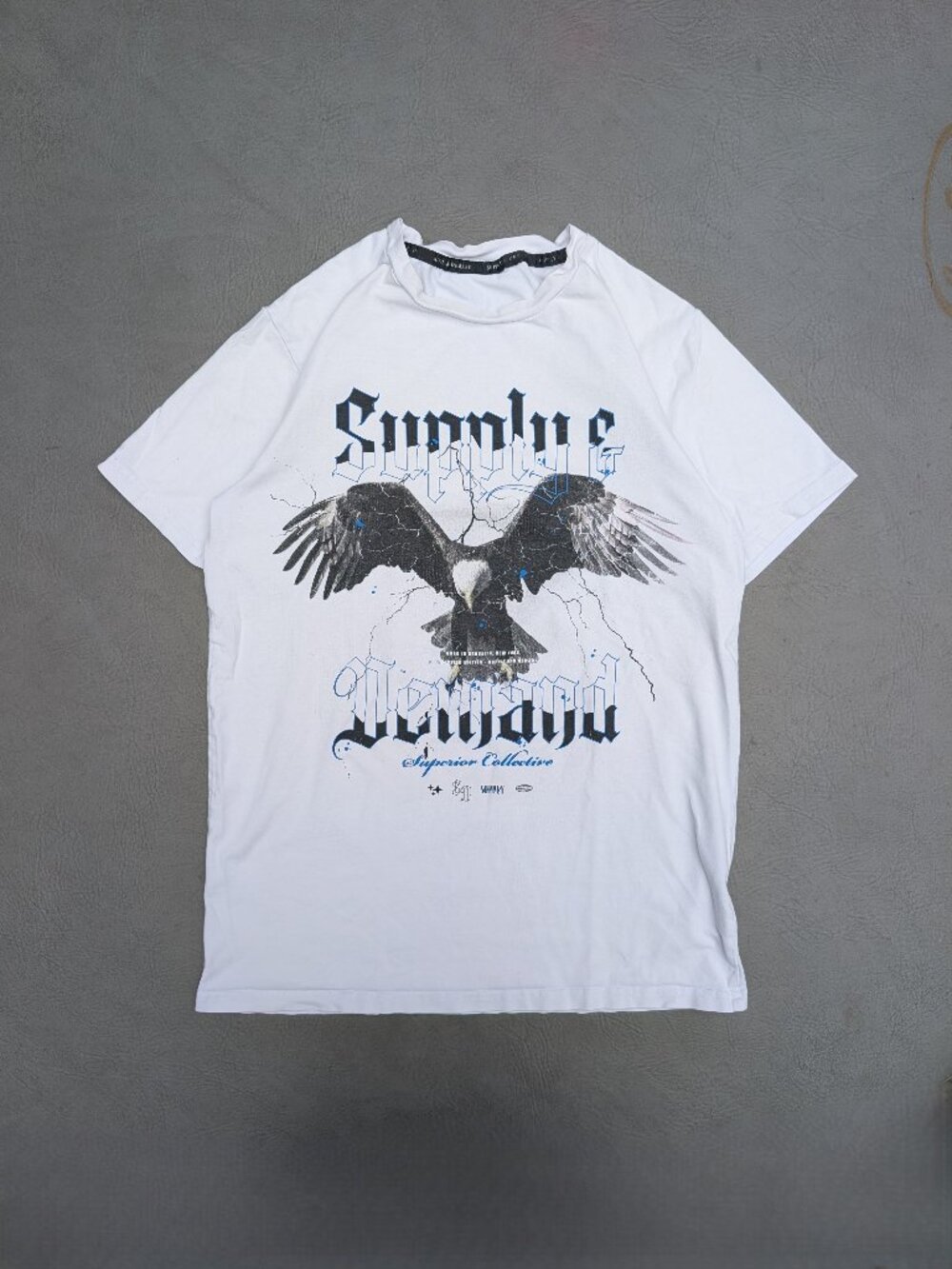 Supply & Demand Superior Collective Eagle Gothic Graphic Tee White M Streetwear